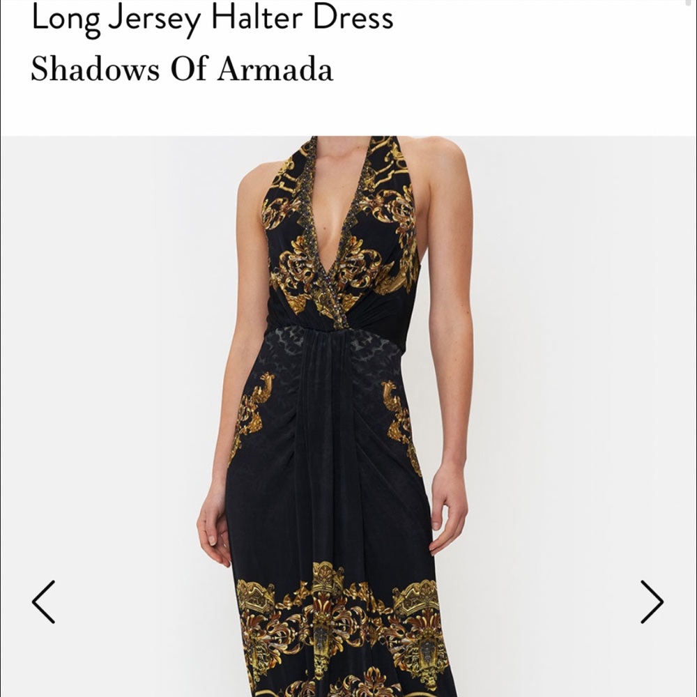 Shadows of armada halter jersey dress